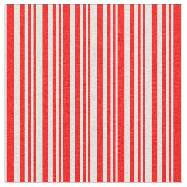 Red & Beige Färgad Mönster Tyg (Närbild)