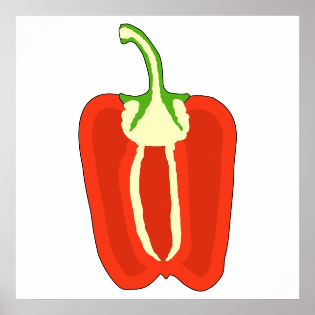 Red Bell Pepper Halva. Capsicum. Poster (Framsidan)