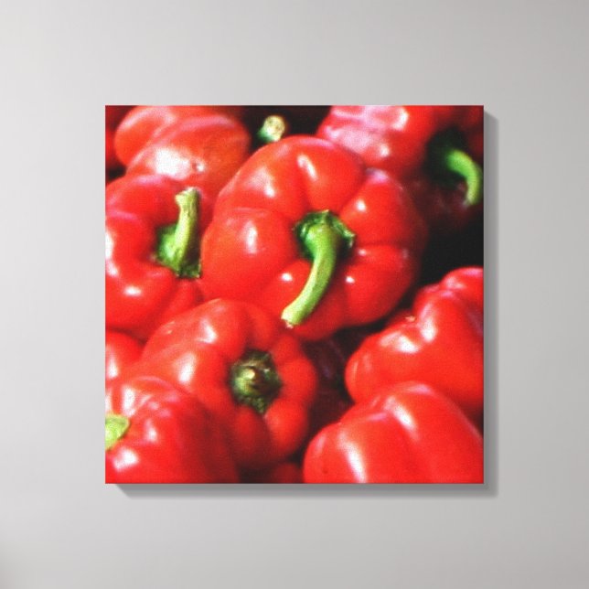 Red - Bell Peppers Canvastryck (Framsida)