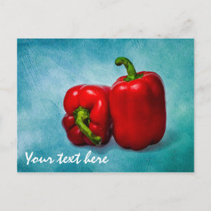 Red Bell Peppers Vykort