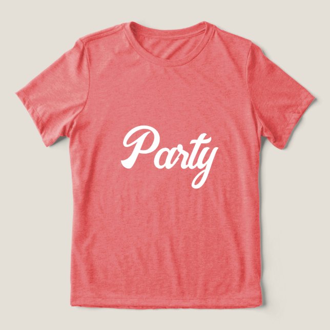 Red Bella-Canvas Party T-Shirt (Design Framsida)