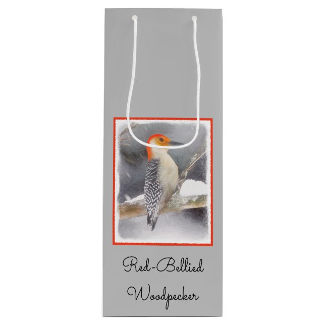 Red-Belllied Woodpecker Painting Original Bird Art (Framsidan)