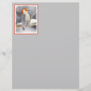 Red-Belllied Woodpecker Painting Original Bird Art