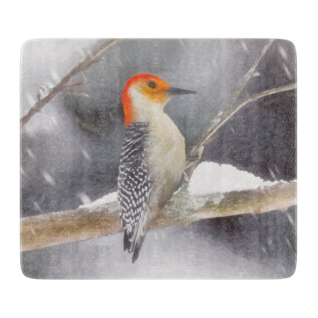 Red-Belllied Woodpecker Painting Original Bird Art (Framsidan)
