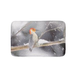 Red-Belllied Woodpecker Painting Original Bird Art Badrumsmatta