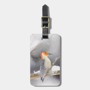 Red-Belllied Woodpecker Painting Original Bird Art Bagagebricka