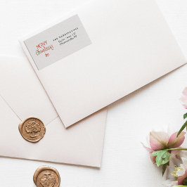 Red Berries God jul Anpassningsbar Returadress Adressetikett