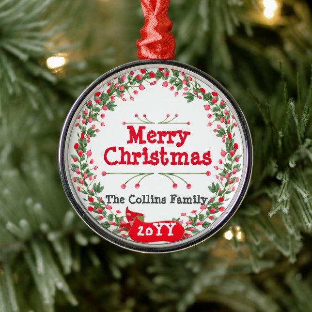 Red Berries God jul Wandan Julgransprydnad Metall (Träd)