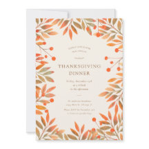 Red Berries & Guld Löv Thanksgiving Middag