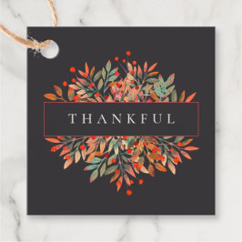 Red Berries & Höst löv Anpassningsbar Brown Botani Gåvor Etiketter