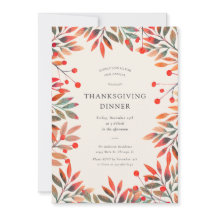 Red Berries & Höst löv Thanksgiving Middag