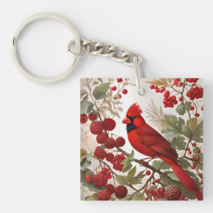 Red Berries i norra kardinal Bird
