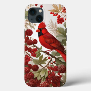 Red Berries i norra kardinal Bird