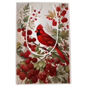 Red Berries i norra kardinal Bird