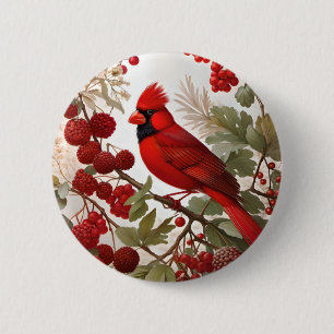 Red Berries i norra kardinal Bird Knapp