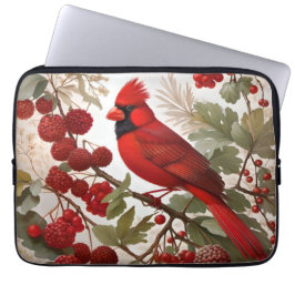 Red Berries i norra kardinal Bird Laptop Fodral