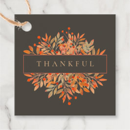 Red Berries & Lövs Anpassade Brown Botanical Gåvor Etiketter