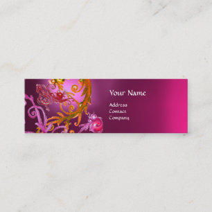 RED BERRIES SWIRLS GEMSTONE Red rosa Mini Visitkort
