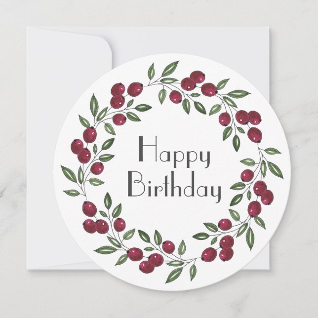 Red Berries Wandeans Kort (Framsida)