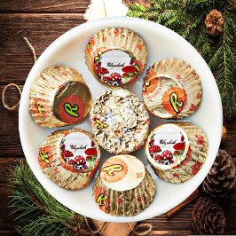 Red Berry Garden Toadstool Greenery Magic Mushroom