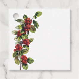 Red Berry Gren Juletiketter Gåvor Etiketter