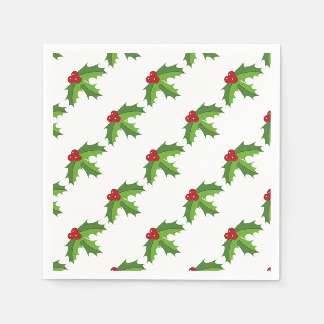 Red Berry Holly Pappersservett (Framsidan)