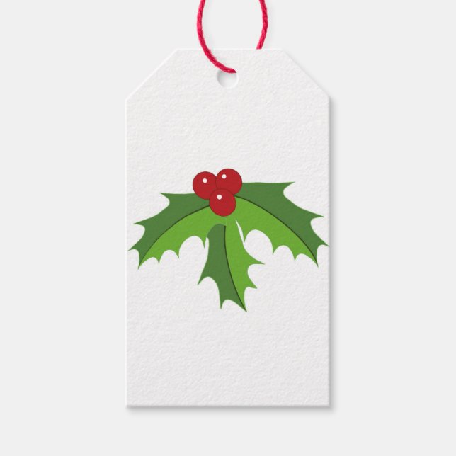 Red Berry Holly Presentetikett (Framsidan)