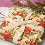 Red Berry jul Vintage Mönster Presentpapper<br><div class="desc">Red Berry jul Vintage Mönster</div>