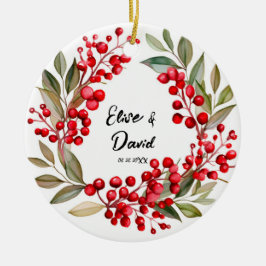 Red Berry Wandejul Bröllop Julgransprydnad Keramik