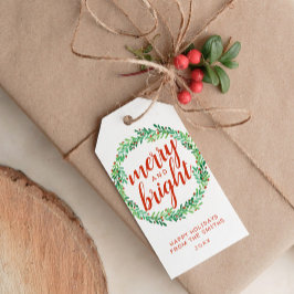 Red Berry Wandery Merry & Bright Presentetikett