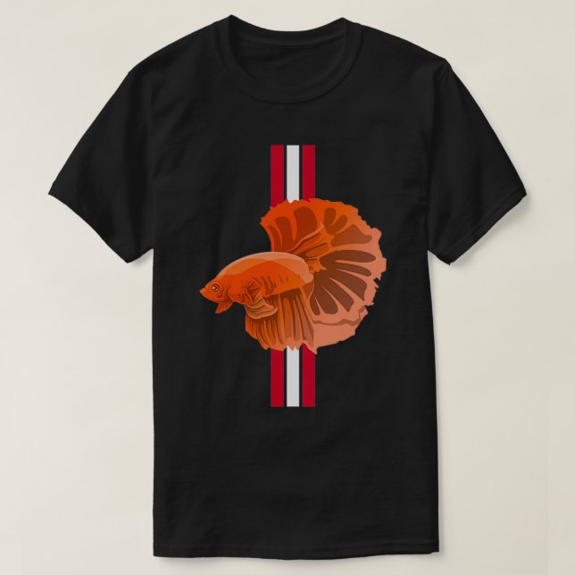 Red Betta Fish Classic TShirt T Shirt (Design framsida)