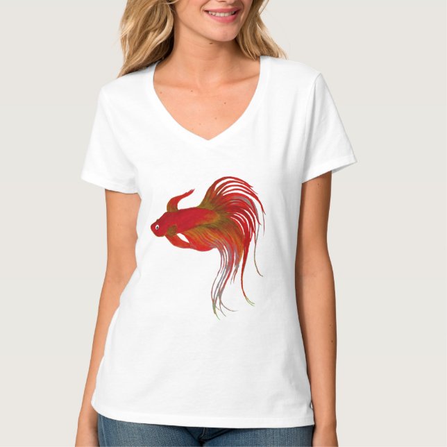 Red Betta T Shirt (Framsida)