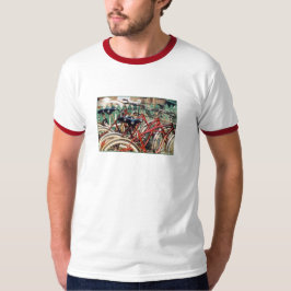 "Red Bicycles" Vuxen Ringer T-shirt