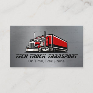 Red Big Rig Drivrutin för Lastbil Transport Visitkort