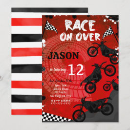 Red Bike Birthday-inbjudan Inbjudningar