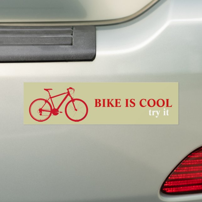 Red Bike, cykling Bildekal (På Bil)