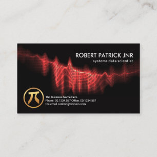 Red Binary Codes Digital Wave Data Scientist Visitkort