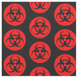 Red Biohazard Symbol Fabric Tyg