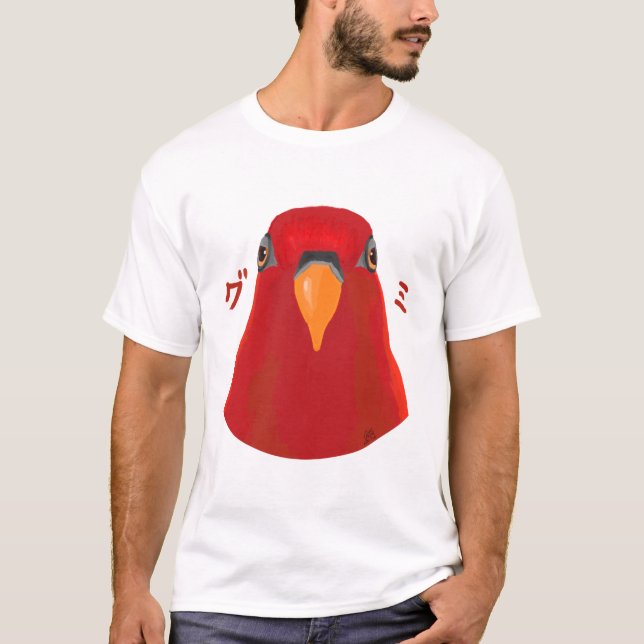 Red birb “GUMI” T Shirt (Framsida)