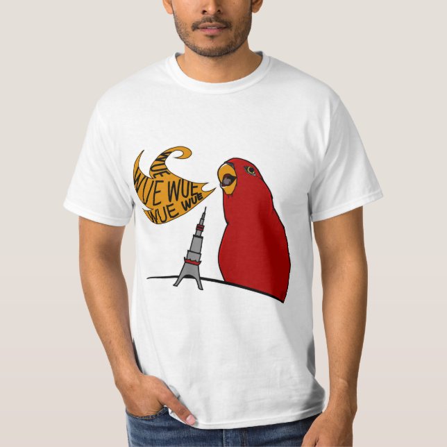 Red birb "GUMIZILLA"wuewuewue... T-Shirt (Framsida)