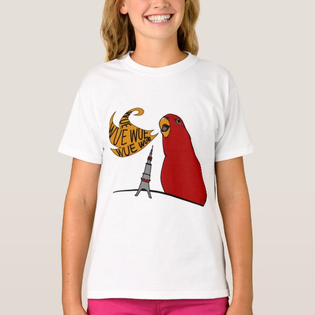 Red birb "GUMIZILLA" wuewuewue... T-Shirt (Framsida)
