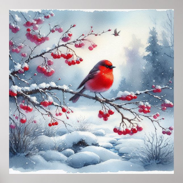 Red Bird and Winter Ligcape 2 Poster (Framsidan)