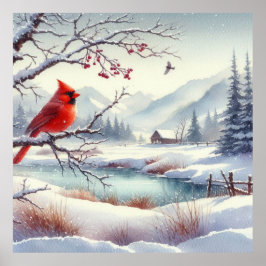 Red Bird and Winter Ligcape 3 Poster