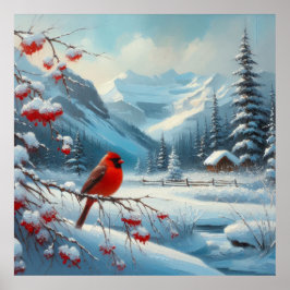 Red Bird and Winter Ligcape 7 Poster
