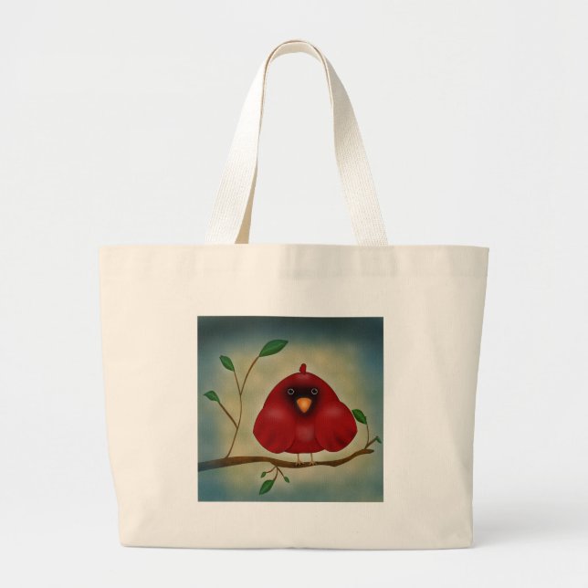 Red Bird Cardinal Jumbo Tygkasse (Framsidan)