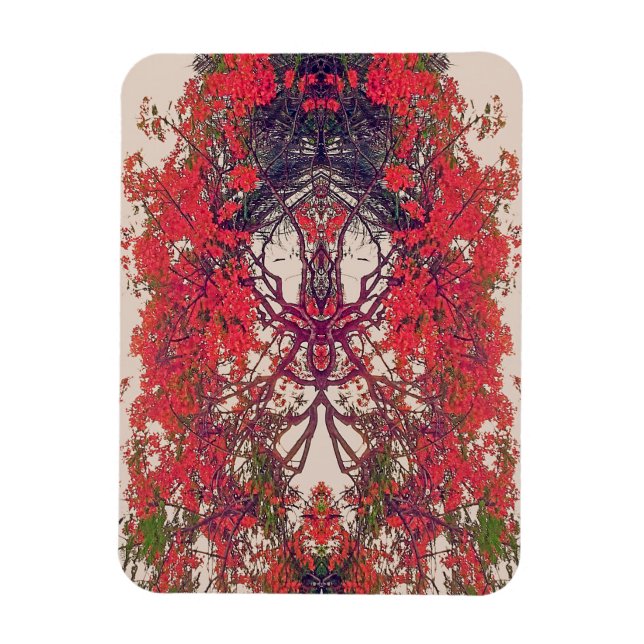 Red Bird of Paradise Magnet (Vertikal)