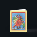 RED BIRD SANTA, CHRISTMAS CARDINAL GREETING CARD B HELGKORT<br><div class="desc">FÅGLAR AV EN FJÄDERSPEND CHRISTMAS TILLSAMMANS. HELGDAG REDBIRD HÄLSNING/NOTE-KORT/ENVELOPE - Tom,  Gult Cream Gräns *Anpassa ... Sök efter matchande objekt Susan Brack Design</div>