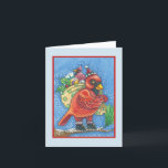 RED BIRD SANTA, CHRISTMAS CARDINAL GREETING CARD B HELGKORT<br><div class="desc">FÅGLAR AV EN FJÄDERSPEND CHRISTMAS TILLSAMMANS. HELGDAG REDBIRD HÄLSNING/NOTE-KORT/ENVELOPE - Tom,  ljusblå Gräns *Anpassa ... Sök efter matchande objekt Susan Brack-design</div>