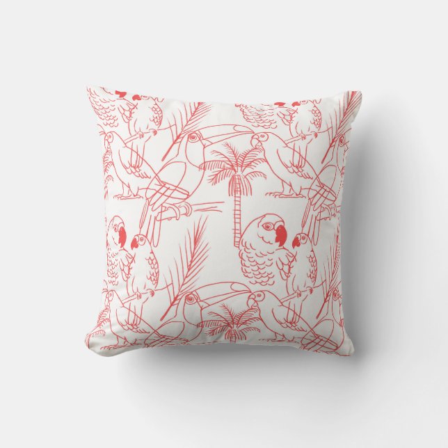 Red birds pillow kudde (Framsida)