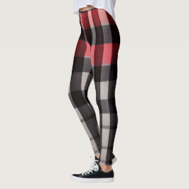 Red Black Abstrakt Play Modern Collection Leggings